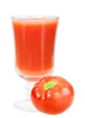 Single glass with red tomato juice Royalty Free Stock Photo