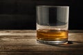 Single Glass of Straight Bourbon Royalty Free Stock Photo