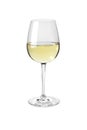 Single glass of white wine Royalty Free Stock Photo