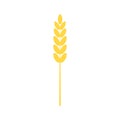 Single Golden Wheat Ear Icon. Vector illustration. EPS 10.
