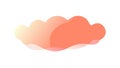 Single Gradient Cloud in Subtle Hues, Calm Weather Icon, vector design Generative AI Royalty Free Stock Photo