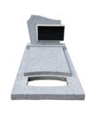 Single grave stone (Clipping path) Royalty Free Stock Photo