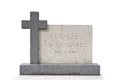 Single grave stone (Clipping path) Royalty Free Stock Photo