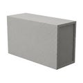 Single Gray Concrete Building Block on White Background construction material Royalty Free Stock Photo