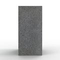 Single Gray Concrete Cinder Block Isolated on White. 3D illustration Royalty Free Stock Photo