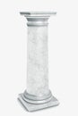 Single greek column isolated on white Royalty Free Stock Photo