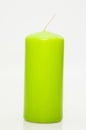 A candle on white background