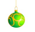 Single Green Christmas ball Royalty Free Stock Photo