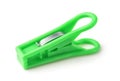 Green plastic clothespin Royalty Free Stock Photo