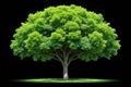 Single green tree isolated on white background Royalty Free Stock Photo
