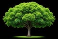 Single green tree isolated on white background Royalty Free Stock Photo
