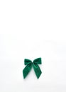single green velvet bow
