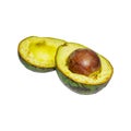 single Half of avocado Royalty Free Stock Photo