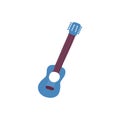 Single hand-drawn ukulele icon. Symbol of a musical instrument. Vector