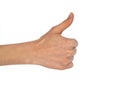 Single hand with thumb up