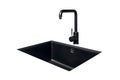 Single handle water filter kitchen faucet for water filtration system built in undermount installation granite composite