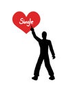 Single heart icon