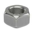 A single hexagonal metal nut with internal threading isolated on white background Royalty Free Stock Photo