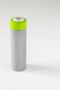 A single High-Capacity Rechargeable Battery with a shadow on a white background