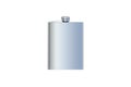 Single hip flask isolated on white background Royalty Free Stock Photo