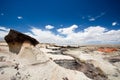 Single hoodoo in dry New Mexico wilderness