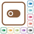 Single horizontal toggle simple icons