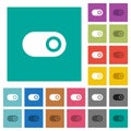 Single horizontal toggle square flat multi colored icons