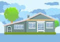 Single house illustration in vector flat