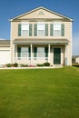 Single house in new housing development Royalty Free Stock Photo