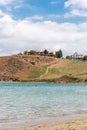 Houses with Seascape, Vertical  View Royalty Free Stock Photo