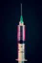 Single hypodermic needle syringe