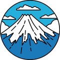 single icon of a Mount Fuji Royalty Free Stock Photo