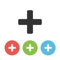 Single icon of plus sign Royalty Free Stock Photo