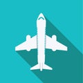 Airplane. Flat design. Vector illustration.