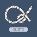 Single illustration of nautical knot Royalty Free Stock Photo