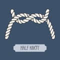 Single illustration of nautical knot Royalty Free Stock Photo