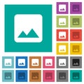 Single image square flat multi colored icons