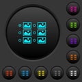 Single image selection with radio buttons dark push buttons with color icons