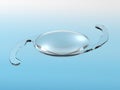 Single intraocular lens, medical 3D illustration Royalty Free Stock Photo