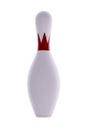 Single isolated bowling pin