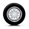 Single isolated tire car wheel