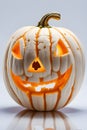 a single jack-o-lantern white clear background gen ai