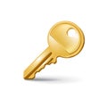 Single key isolated on white Royalty Free Stock Photo