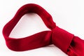 Single Knotted Red Silk Tie