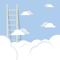 Single Ladder Through The Cloud Into The Sky Royalty Free Stock Photo