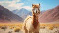 A Single Lama In View Royalty Free Stock Photo