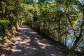 Single lane paved road up mountainside