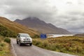 Single lane road, Scotland, UK