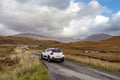 Single lane road, Scotland, UK