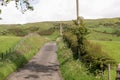 Single Laned Country Road  Above the Town of Largs in Scotland Royalty Free Stock Photo